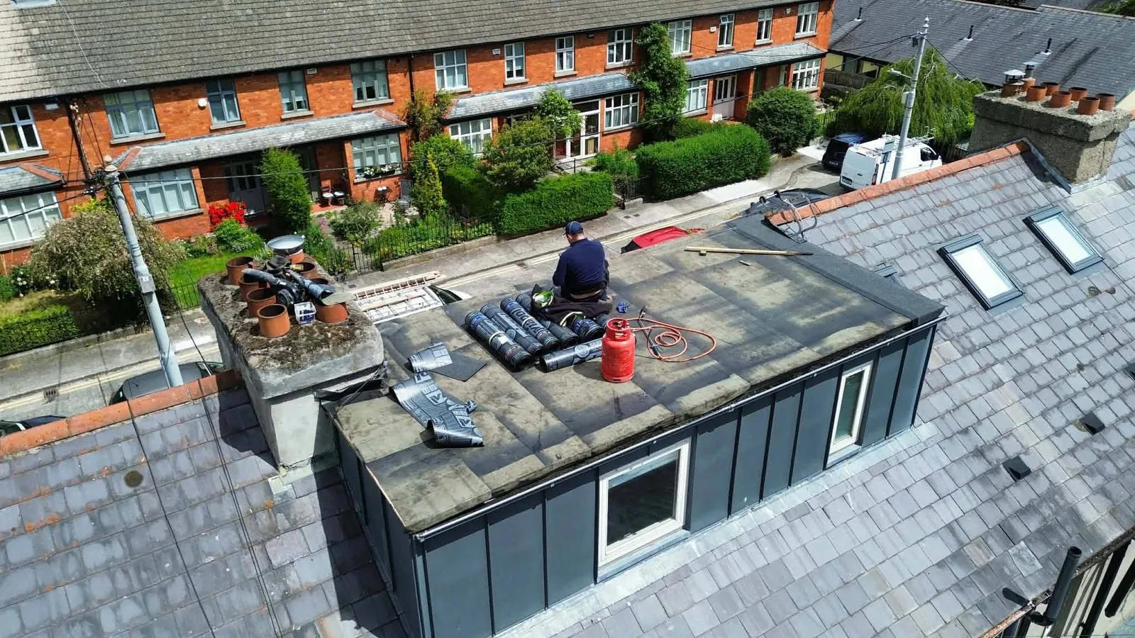 Stripping the old dormer roof covering in Ranelagh