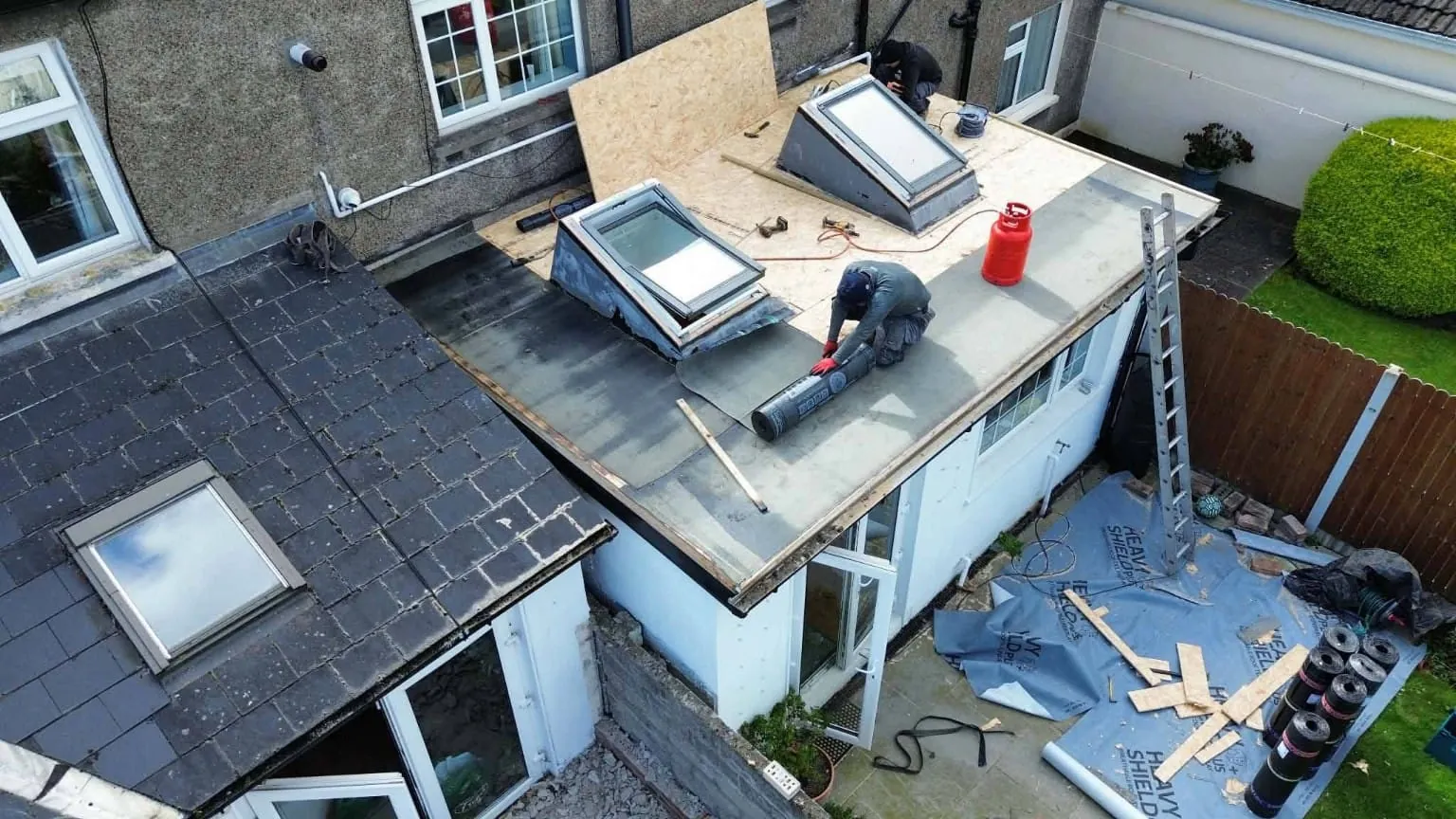 Laying the felt on the Kimmage extension